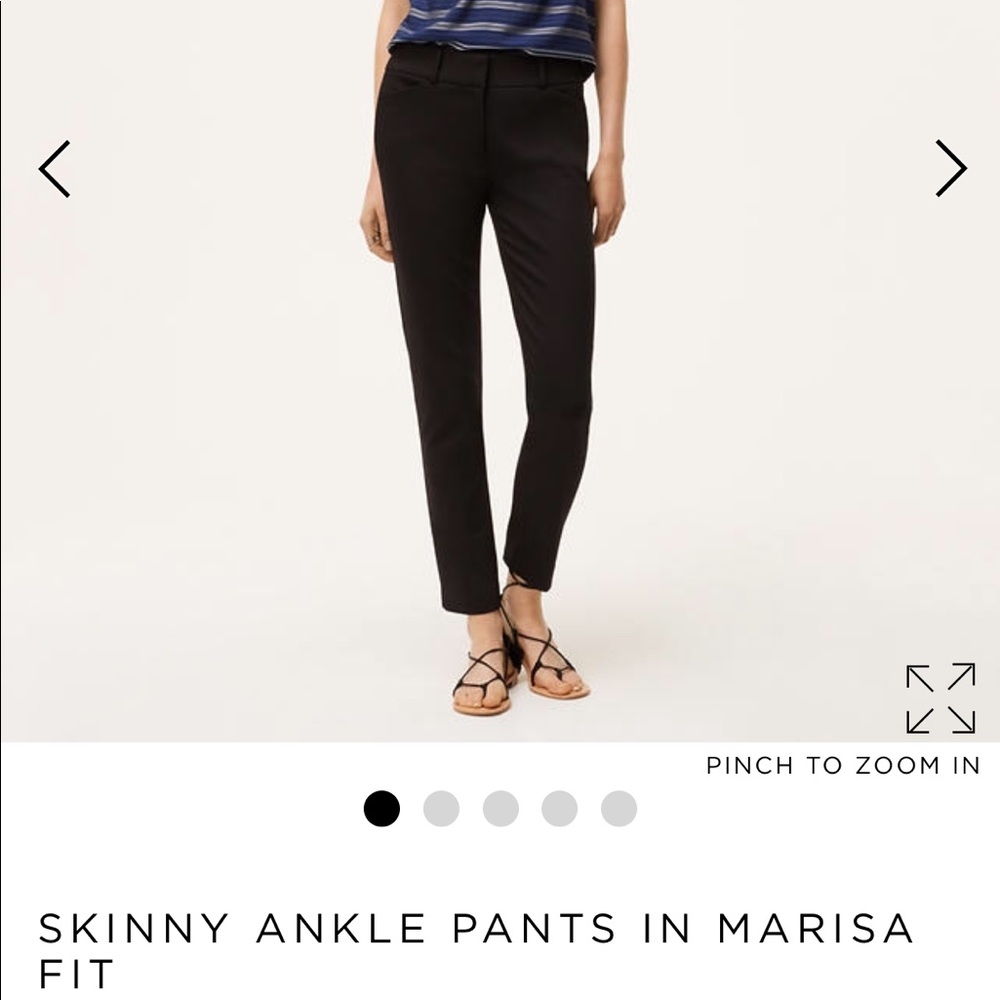 Loft black modern skinny ankle dress pants